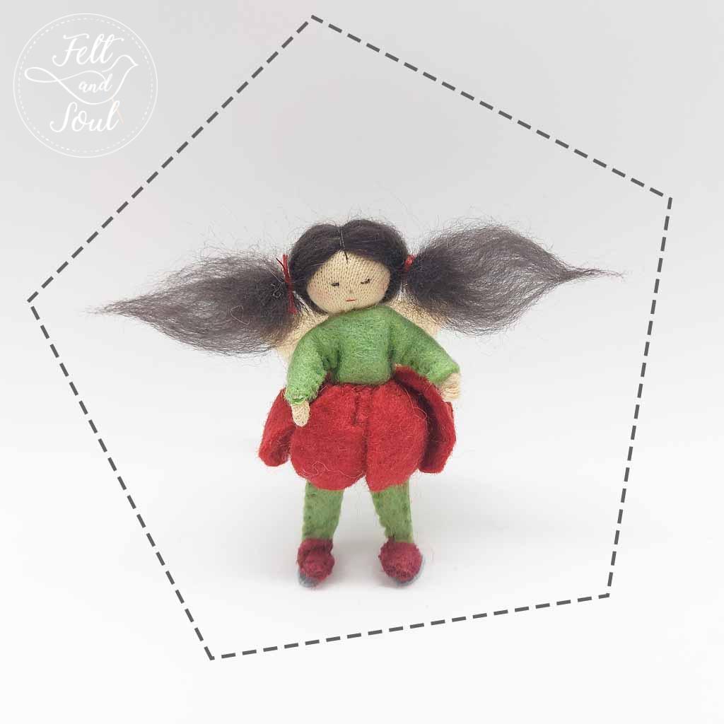 Tulipán tündér gyapjú filc figura letölthető szabásminta